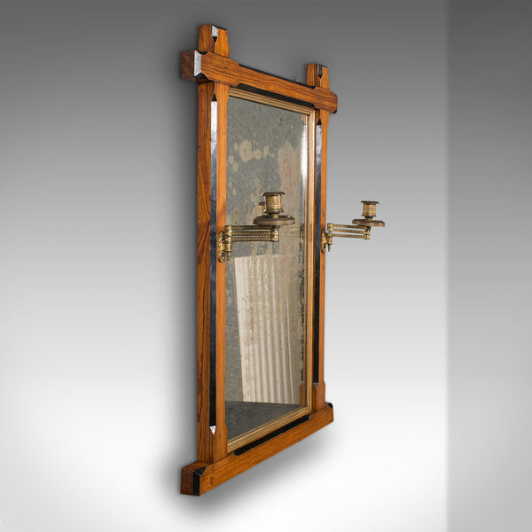 Antique Girandole Pier Mirror, English, Pitch Pine, Aesthetic Period, Victorian