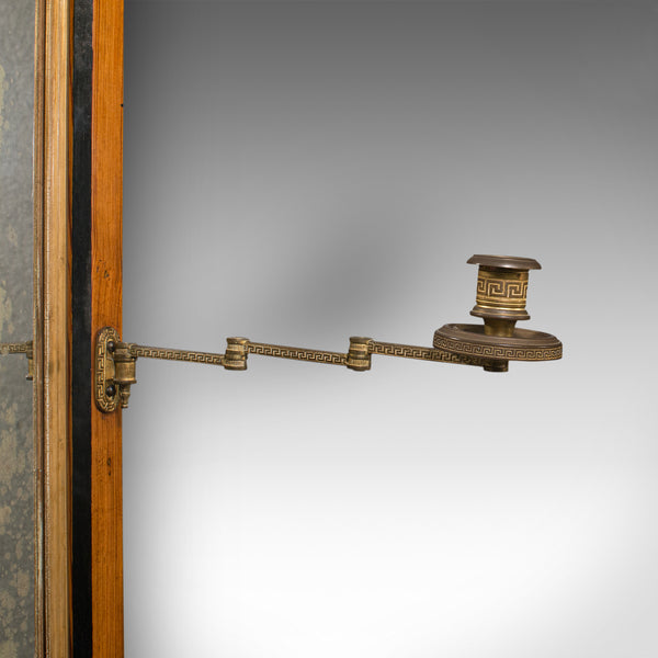 Antique Girandole Pier Mirror, English, Pitch Pine, Aesthetic Period, Victorian