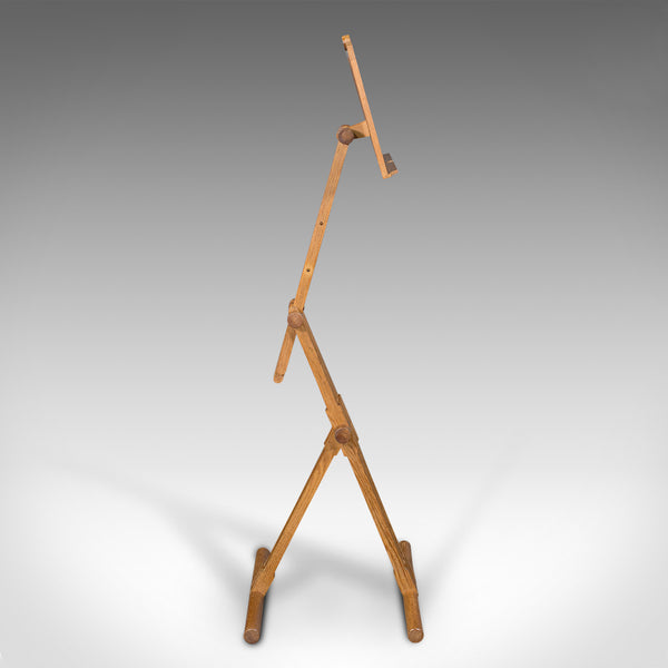 Vintage Concert Music Stand, English, Oak, Adjustable Lectern, Cotswold Manner