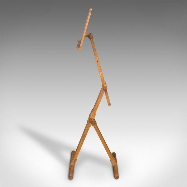 Vintage Concert Music Stand, English, Oak, Adjustable Lectern, Cotswold Manner