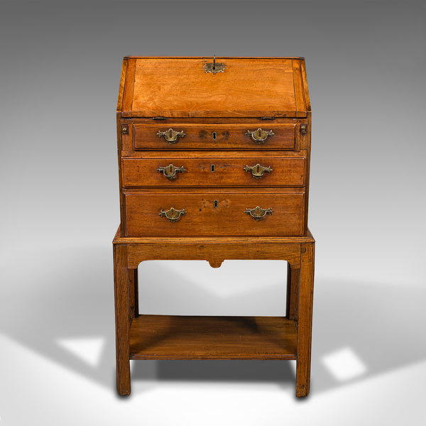 Small Antique Apprentice's Bureau, English, Writing Cabinet, Desk, Victorian