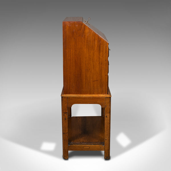 Small Antique Apprentice's Bureau, English, Writing Cabinet, Desk, Victorian