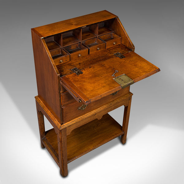 Small Antique Apprentice's Bureau, English, Writing Cabinet, Desk, Victorian