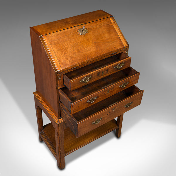 Small Antique Apprentice's Bureau, English, Writing Cabinet, Desk, Victorian