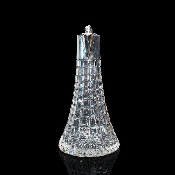 Vintage Claret Jug, English, Cut Glass, Wine, Spirit Decanter, Late 20th Century