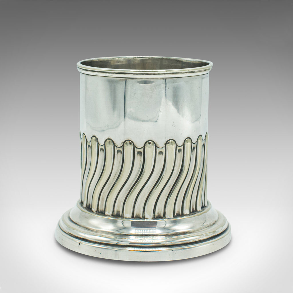 Antique Wine Bottle Holder English Silver Plate Decorative Edwardian 1910 London Fine Antiques