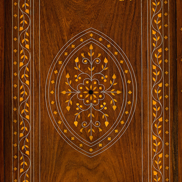 Vintage Inlaid Serving Tray, English, Walnut, Afternoon Tea, Art Deco, C.1940