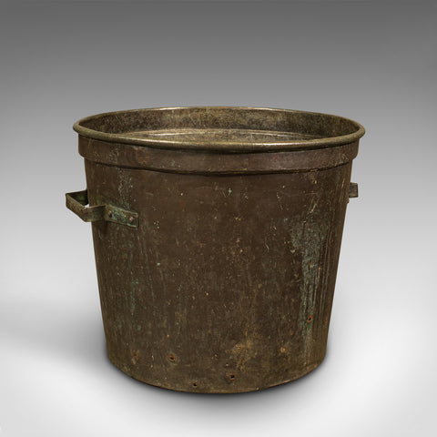 Large Antique Planter, English, Copper, Log Bucket, Fireside, Victorian, C.1850