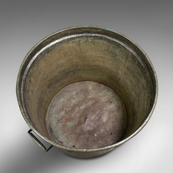 Large Antique Planter, English, Copper, Log Bucket, Fireside, Victorian, C.1850