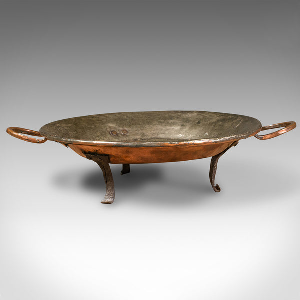 Antique Cooking Dish, English, Copper, Decorative Tray, Historic, Georgian, 1750