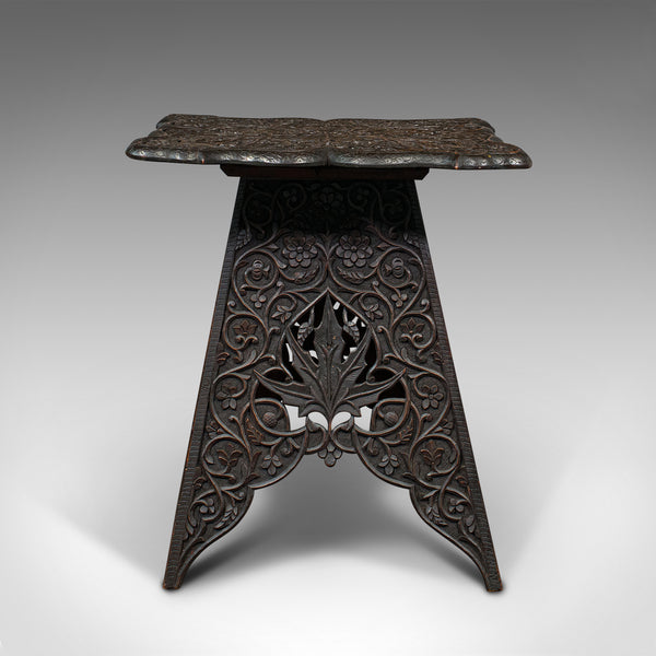Antique Tea Table, Middle Eastern, Side, Wine, Lamp Stand, Victorian, Circa 1900