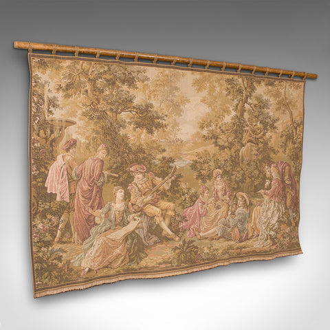 Large Antique Decorative Tapestry, French, Needlepoint Wall Panel, Victorian