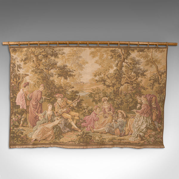 Large Antique Decorative Tapestry, French, Needlepoint Wall Panel, Victorian