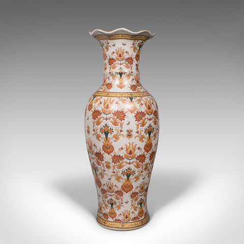 Tall Vintage Decorative Stem Vase, Japanese, Ceramic, Flower Urn, Art Deco, 1940