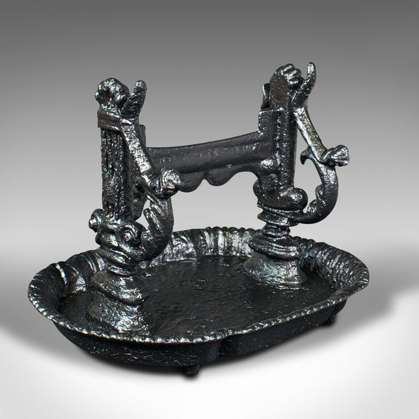 Antique Boot Scraper and Pull, English, Cast Iron Entrance Scrape, Late Georgian