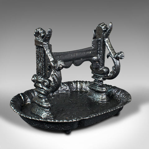 Antique Boot Scraper and Pull, English, Cast Iron Entrance Scrape, Late Georgian