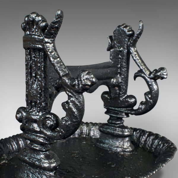 Antique Boot Scraper and Pull, English, Cast Iron Entrance Scrape, Late Georgian