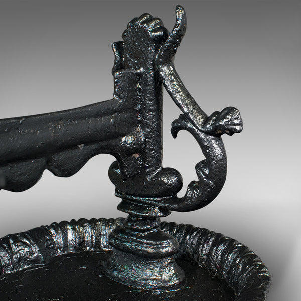 Antique Boot Scraper and Pull, English, Cast Iron Entrance Scrape, Late Georgian