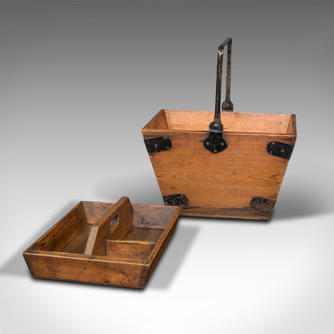 Antique Bulb Planter's Trug, English, Pine, Gardening Basket, Victorian, C.1890