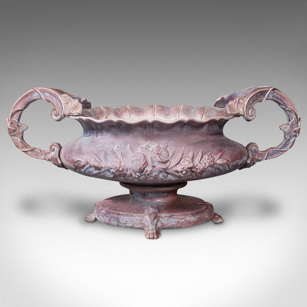 Large Antique Ornamental Planter, English, Cast Iron Jardiniere, Victorian, 1850