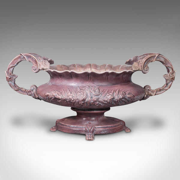 Large Antique Ornamental Planter, English, Cast Iron Jardiniere, Victorian, 1850