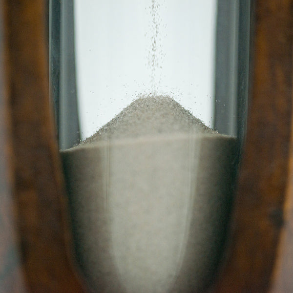 Antique Cookie Baking Sand Timer, English, Fruitwood, Glass, Victorian, C.1900