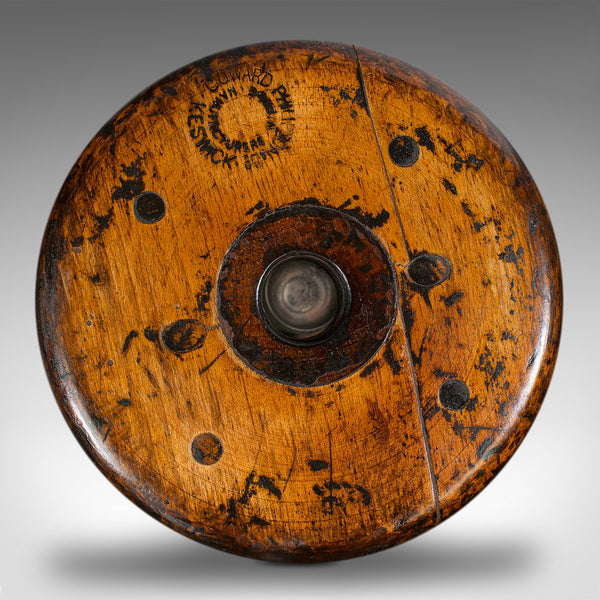 Antique Cookie Baking Sand Timer, English, Fruitwood, Glass, Victorian, C.1900