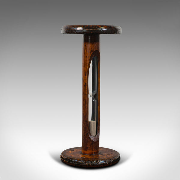 Antique Cookie Baking Sand Timer, English, Fruitwood, Glass, Victorian, C.1900