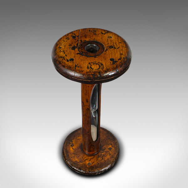 Antique Cookie Baking Sand Timer, English, Fruitwood, Glass, Victorian, C.1900
