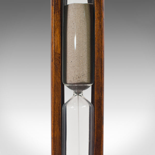 Antique Cookie Baking Sand Timer, English, Fruitwood, Glass, Victorian, C.1900