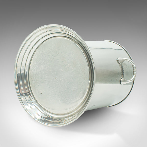 Large Vintage Ice Bucket, French, Silver Plate, Champagne Bottle Cooler, C.1980