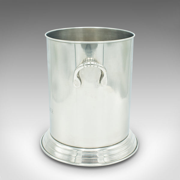 Large Vintage Ice Bucket, French, Silver Plate, Champagne Bottle Cooler, C.1980