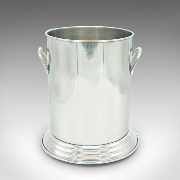 Large Vintage Ice Bucket, French, Silver Plate, Champagne Bottle Cooler, C.1980