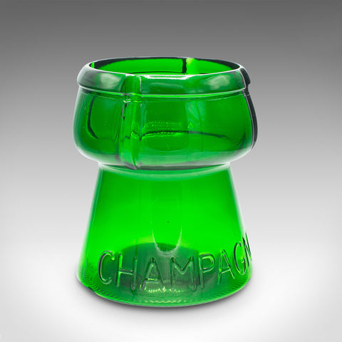 Vintage Decorative Champagne Ice Bucket, Italian, Glass, Bottle Cooler, C.1950