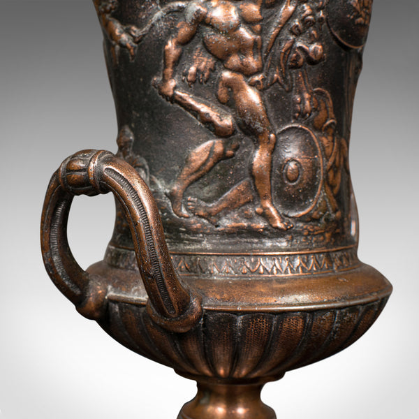 Pair, Antique Grand Tour Urns, Italian, Decorative Vase, Roman Taste, Victorian