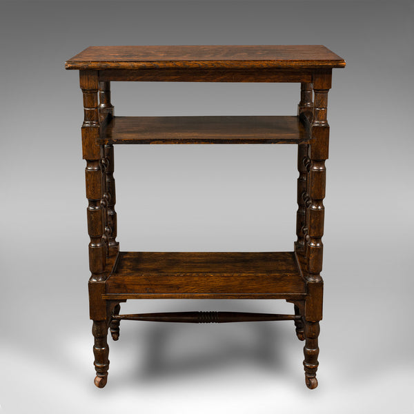 Antique Book Stand, English, Oak, Aesthetic Period, After Liberty, Victorian