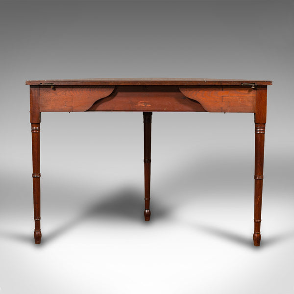 Pair Of Antique Demi Lune Side Tables, English, Drum, Console, Georgian, C.1800