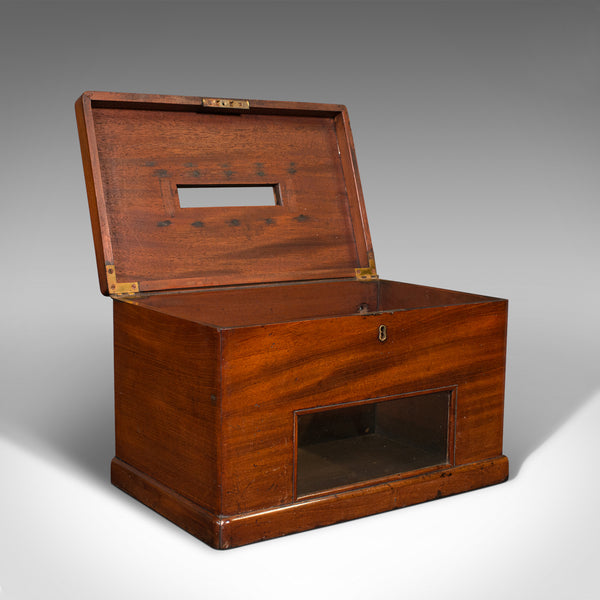 Antique Hotel Post Box, English, Telegram, Ballot Case, Victorian, Circa 1900