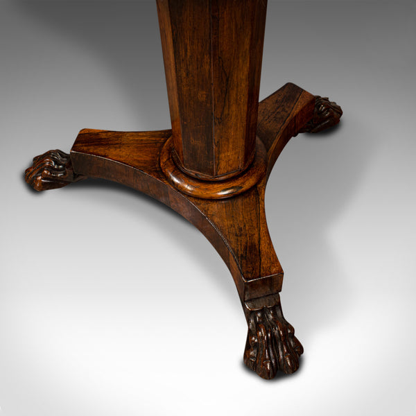 Antique Music Stool, English, Adjustable, Piano, Recital, Regency, Circa 1820