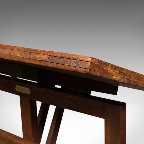Antique Artist's Easel, English, Oak, Adjustable, Rest, Lectern, Edwardian, 1910