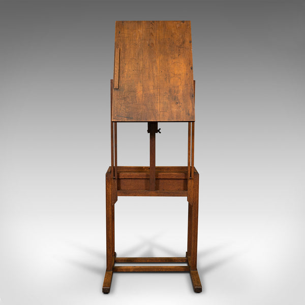 Antique Artist's Easel, English, Oak, Adjustable, Rest, Lectern, Edwardian, 1910