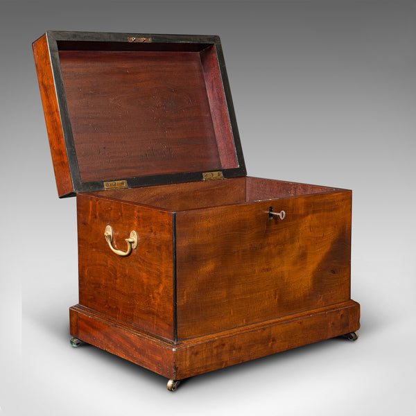 Antique Silver Storage Case, English, Secure, Keepsake Box, Georgian, C.1800