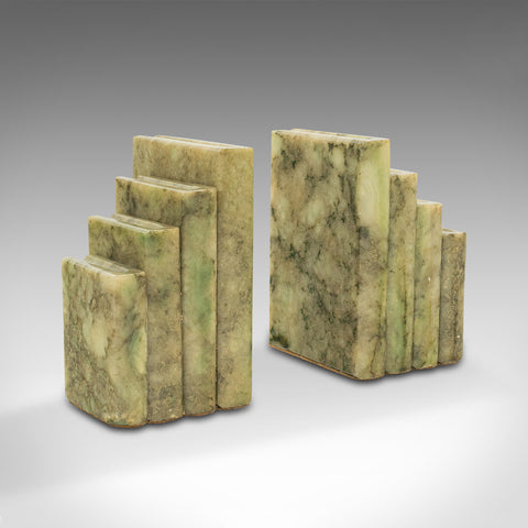 Pair Of Antique Decorative Bookends, Chinese, Onyx, Book Rest, Victorian, C.1900