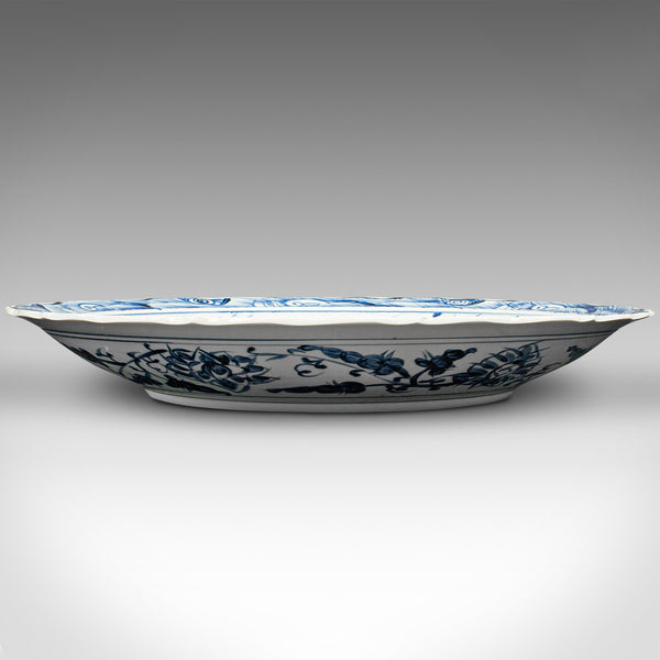 Large Vintage Charger Plate, Japanese Ceramic, Decorative Display Bowl, Art Deco
