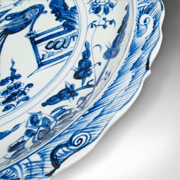 Large Vintage Charger Plate, Japanese Ceramic, Decorative Display Bowl, Art Deco