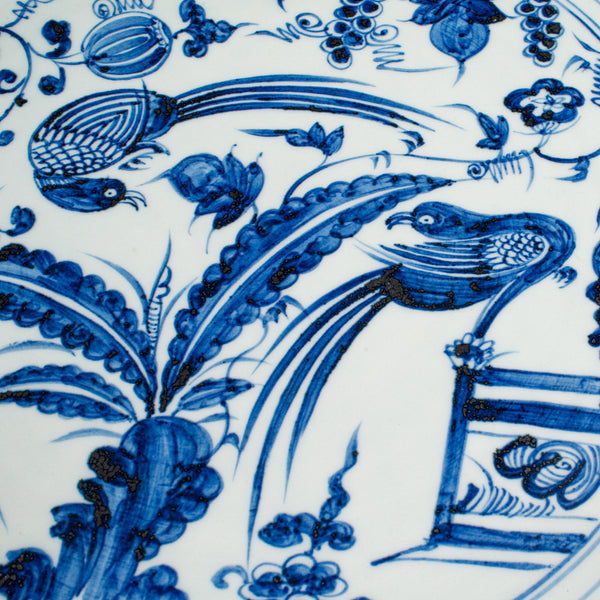 Large Vintage Charger Plate, Japanese Ceramic, Decorative Display Bowl, Art Deco