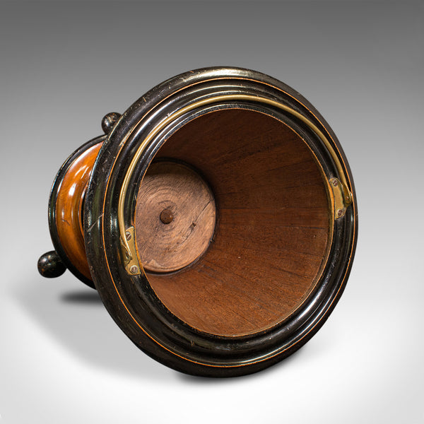 Antique Fireside Store, Dutch, Walnut, Jardiniere, Log Bin, Victorian, C.1900