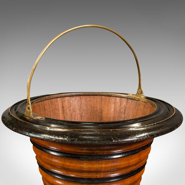 Antique Fireside Store, Dutch, Walnut, Jardiniere, Log Bin, Victorian, C.1900