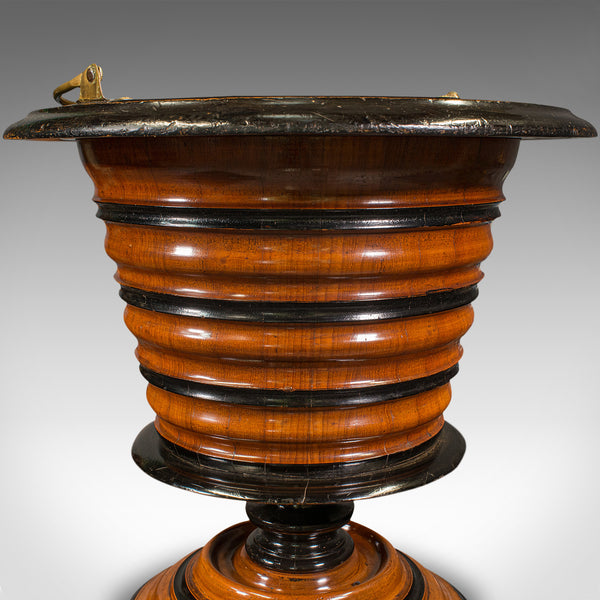 Antique Fireside Store, Dutch, Walnut, Jardiniere, Log Bin, Victorian, C.1900