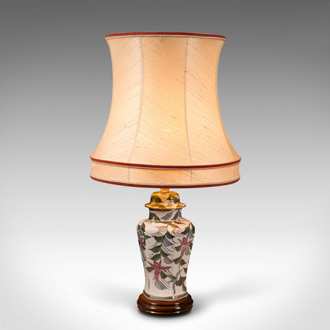 Vintage Table Lamp, Chinese, Ceramic, Decorative Light, Art Deco, Circa 1940